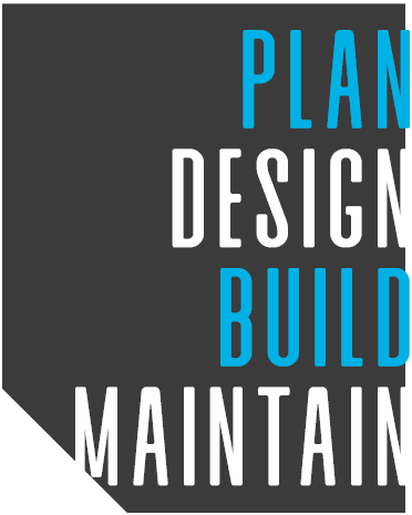 plan design build maintain text overlay