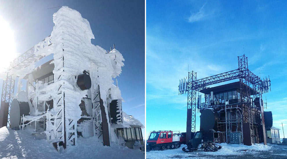 Inside tower interview winter scene